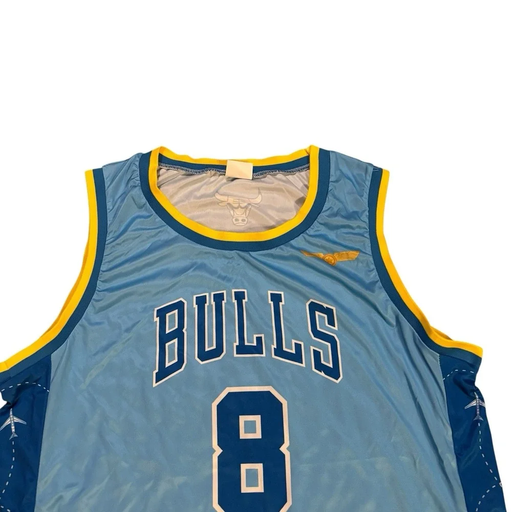 Chicago Bulls SGA Jersey All Over Sky Print Zach LaVine‎ NBC Chicago Mens Large - Picture 4 of 10